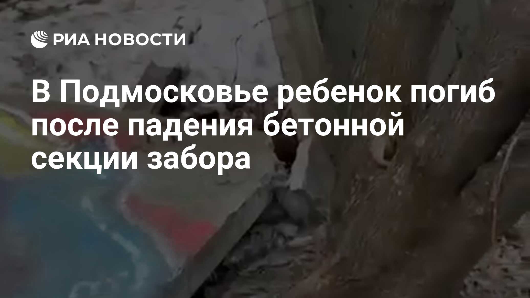 В Подмосковье ребенок погиб после падения бетонной секции забора - РИА  Новости, 01.04.2024