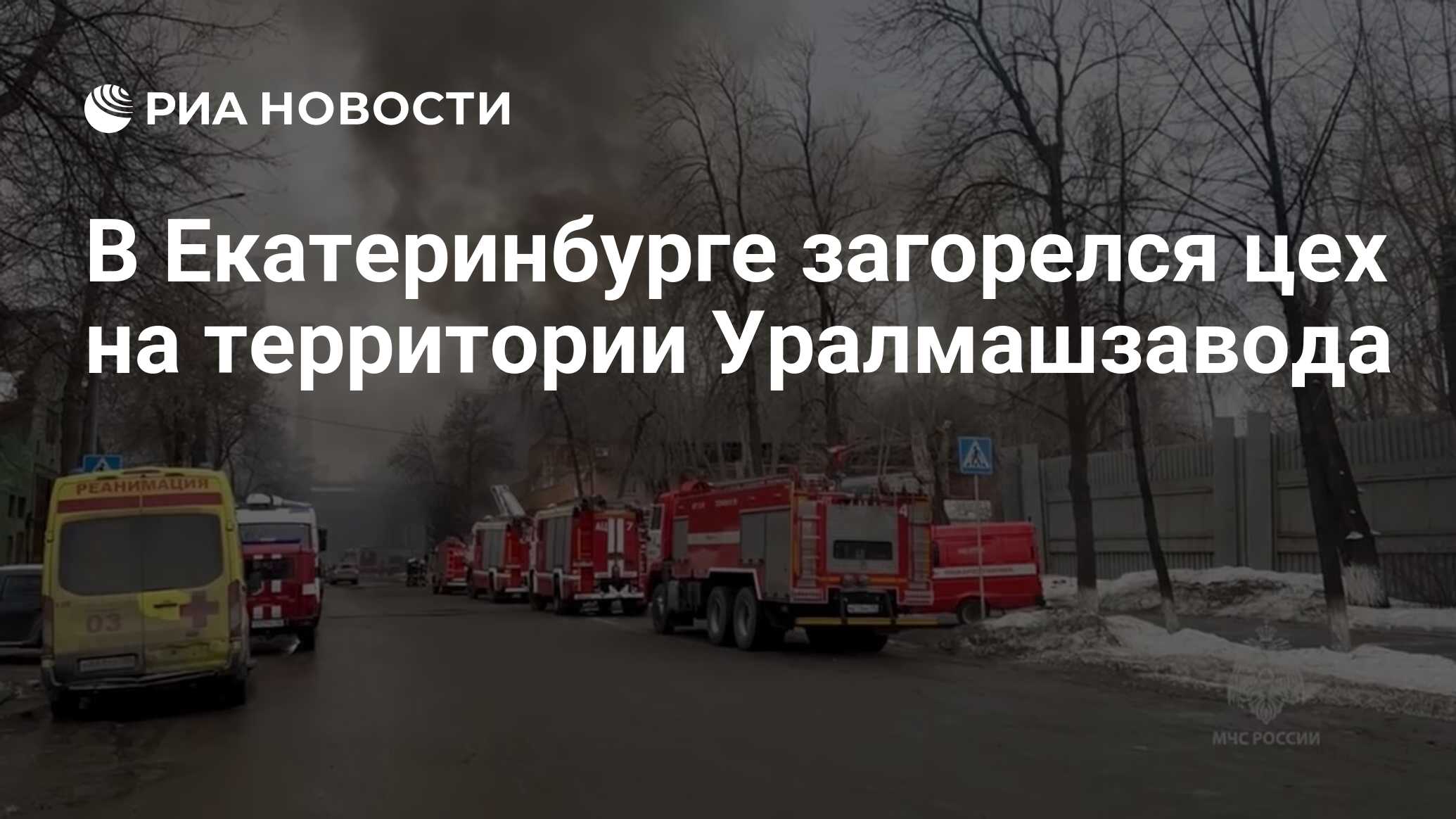 В Екатеринбурге загорелся цех на территории Уралмашзавода - РИА Новости,  01.04.2024