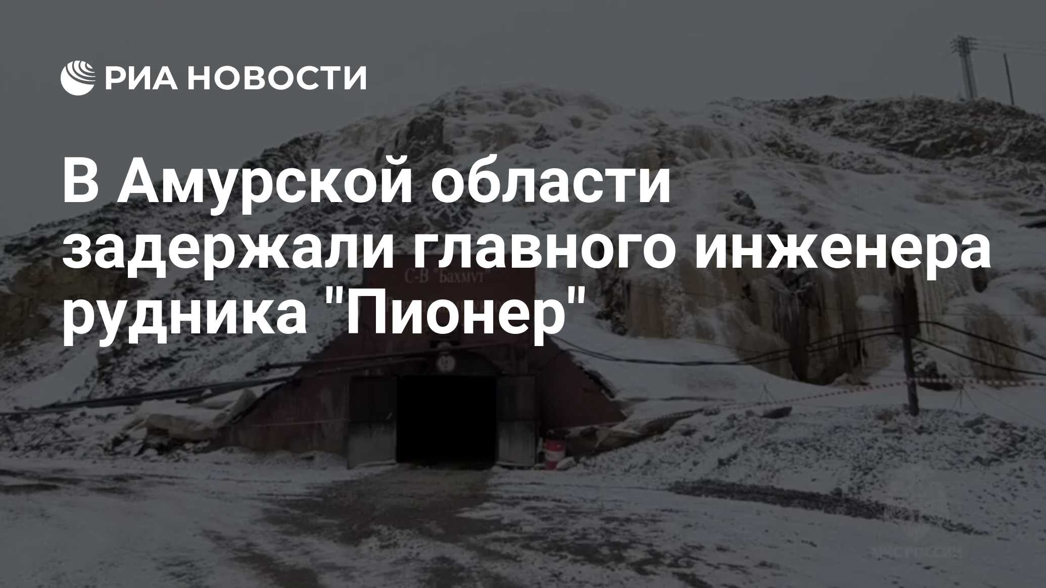 В Амурской области задержали главного инженера рудника Пионер - РИА