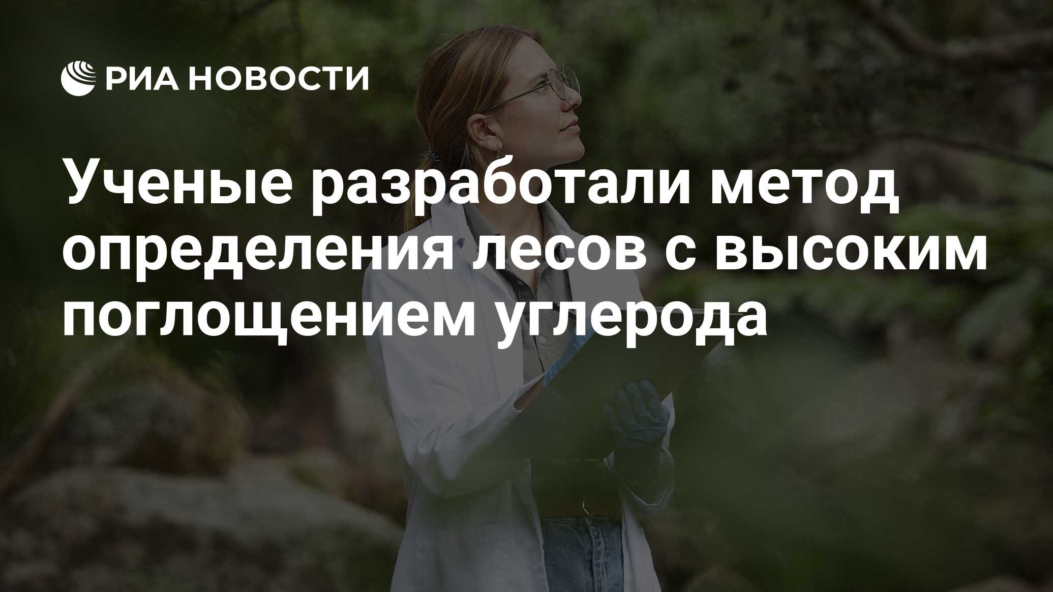 Ученые разработали метод определения лесов с высоким поглощением углерода -  РИА Новости, 12.04.2024