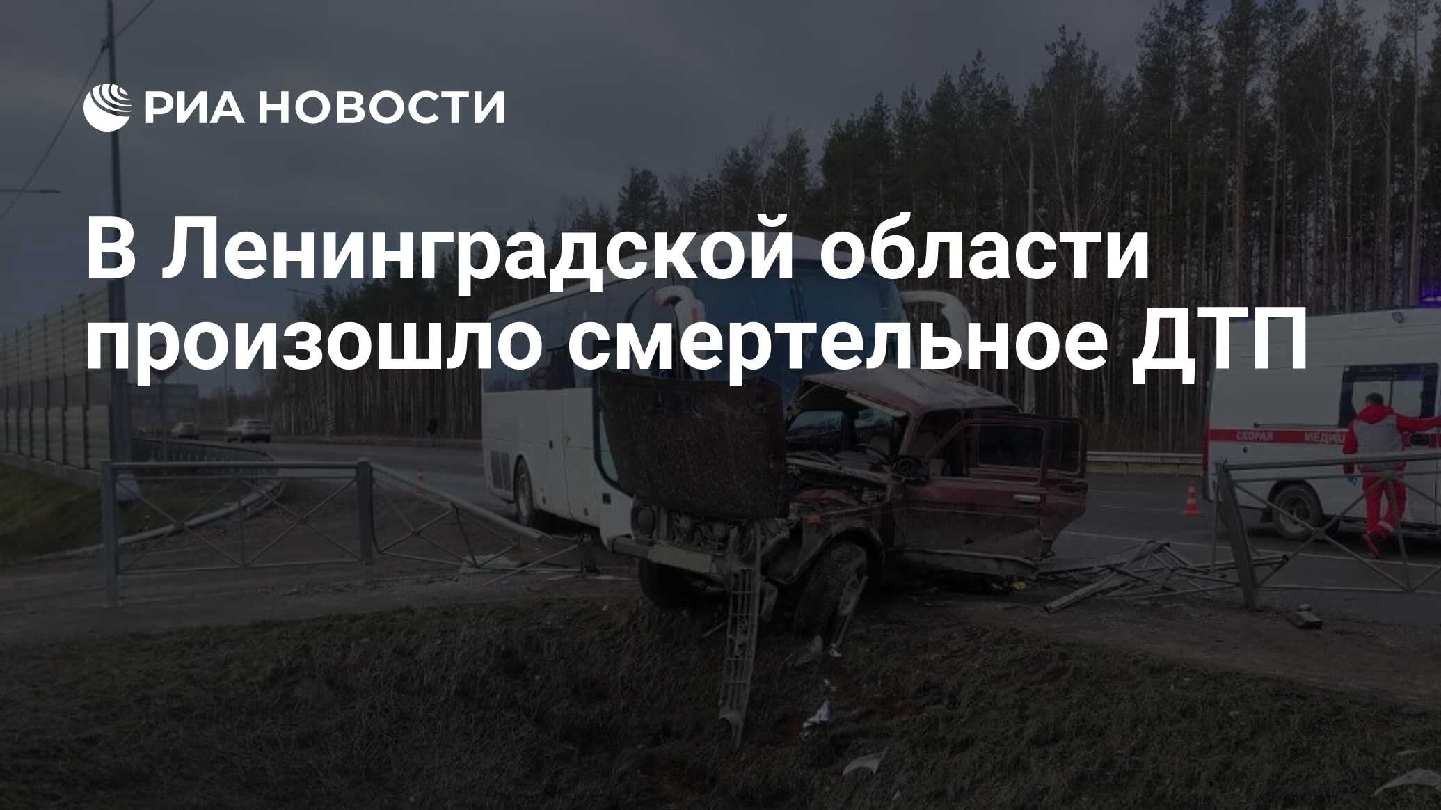 В Ленинградской области произошло смертельное ДТП - РИА Новости, 08.04.2024