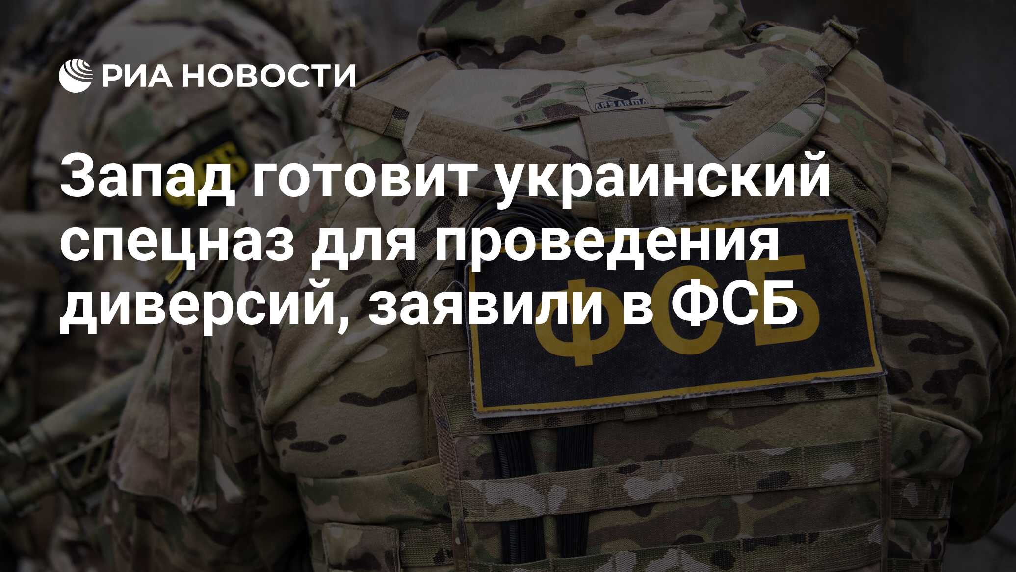 Запад готовит украинский спецназ для проведения диверсий, заявили в ФСБ -  РИА Новости, 11.04.2024