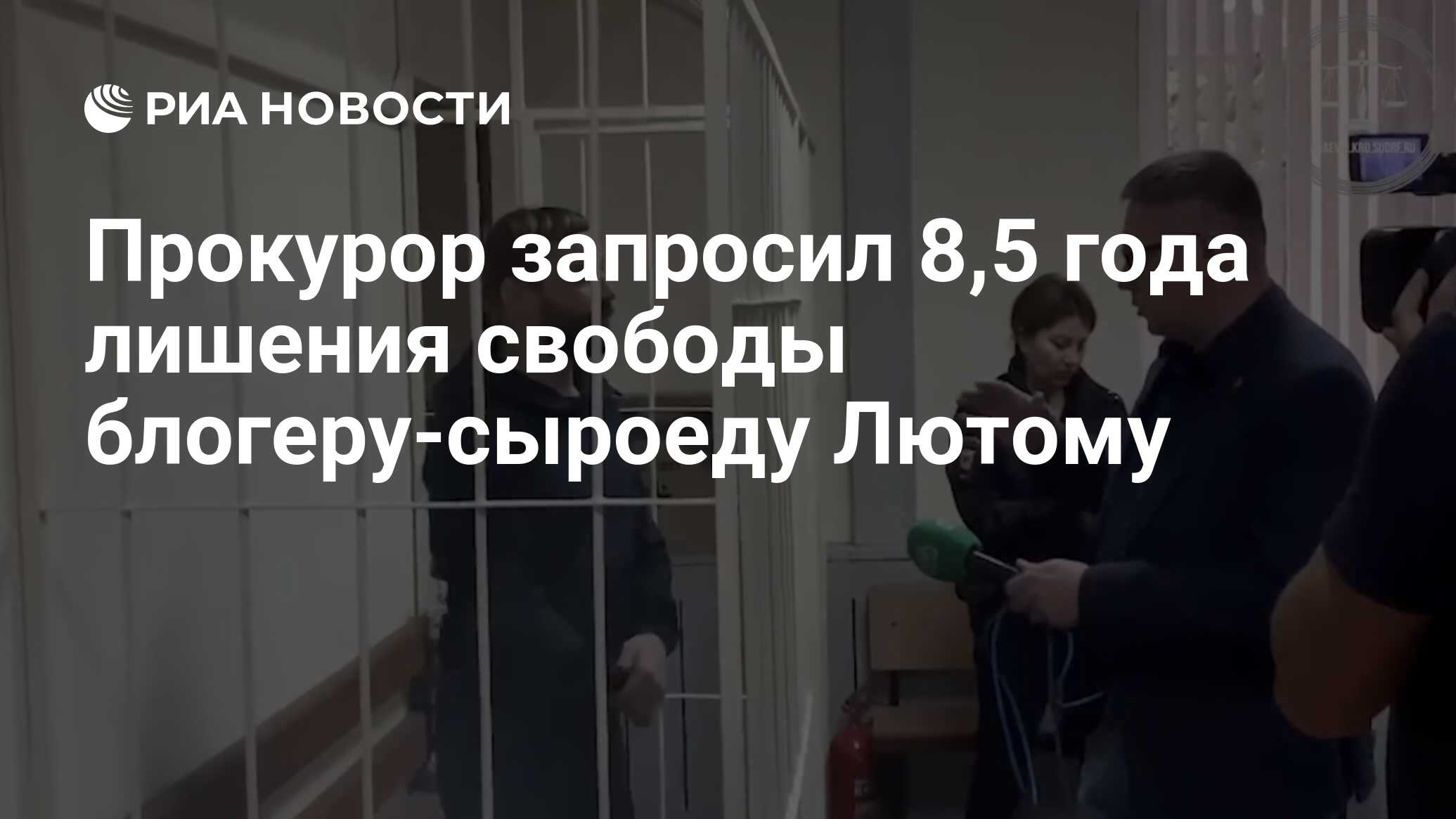 Прокурор запросил 8,5 года лишения свободы блогеру-сыроеду Лютому