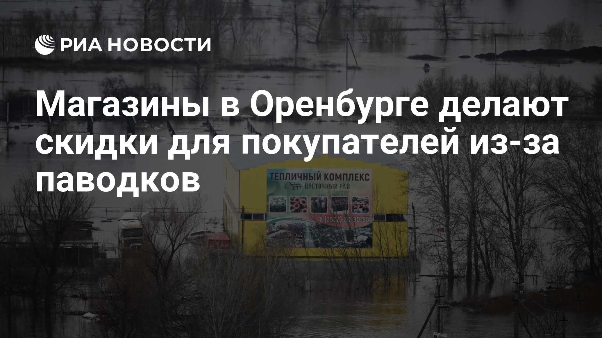 Магазины в Оренбурге делают скидки для покупателей из-за паводков - РИА  Новости, 13.04.2024