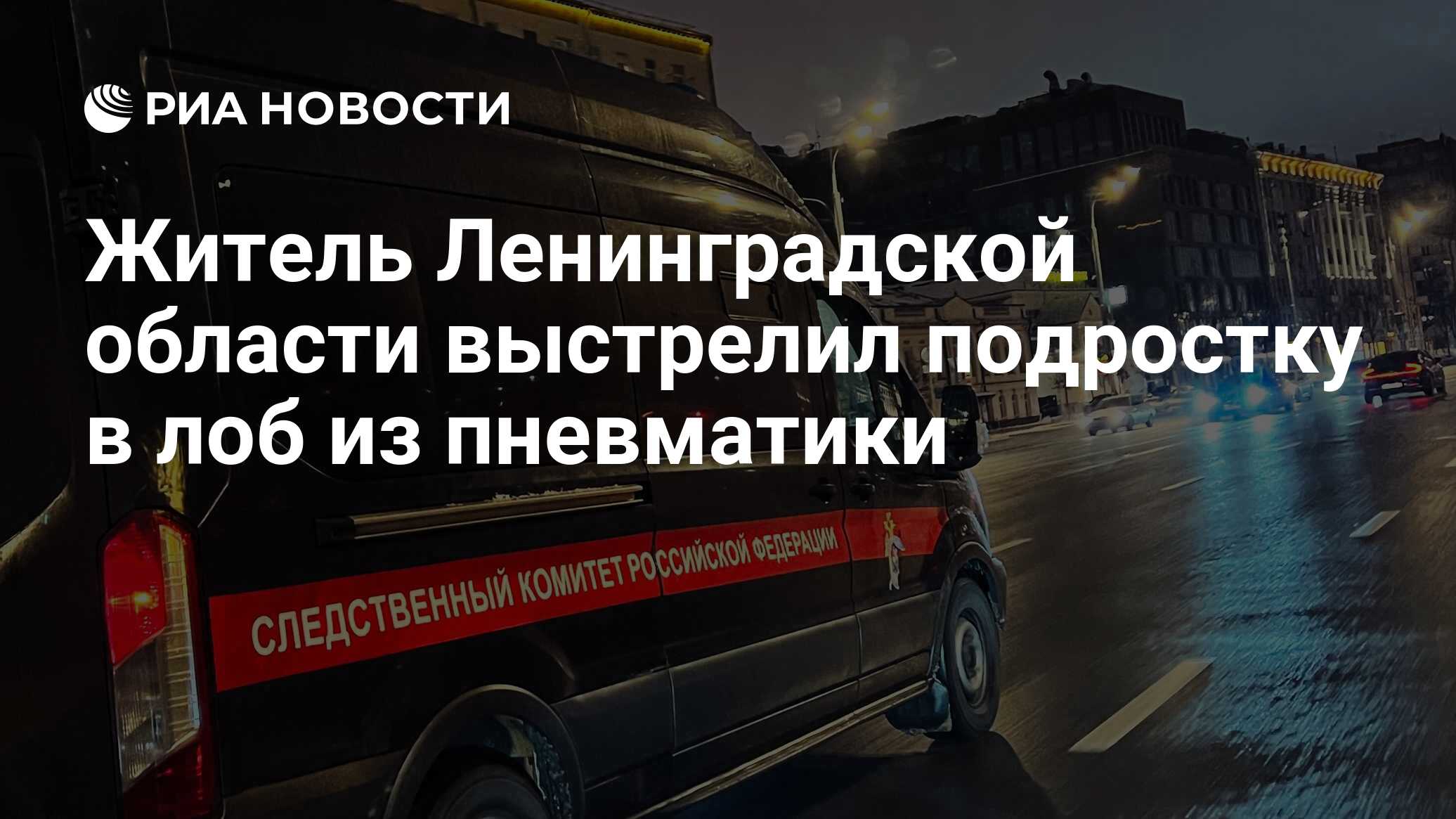 Житель Ленинградской области выстрелил подростку в лоб из пневматики - РИА  Новости, 15.04.2024