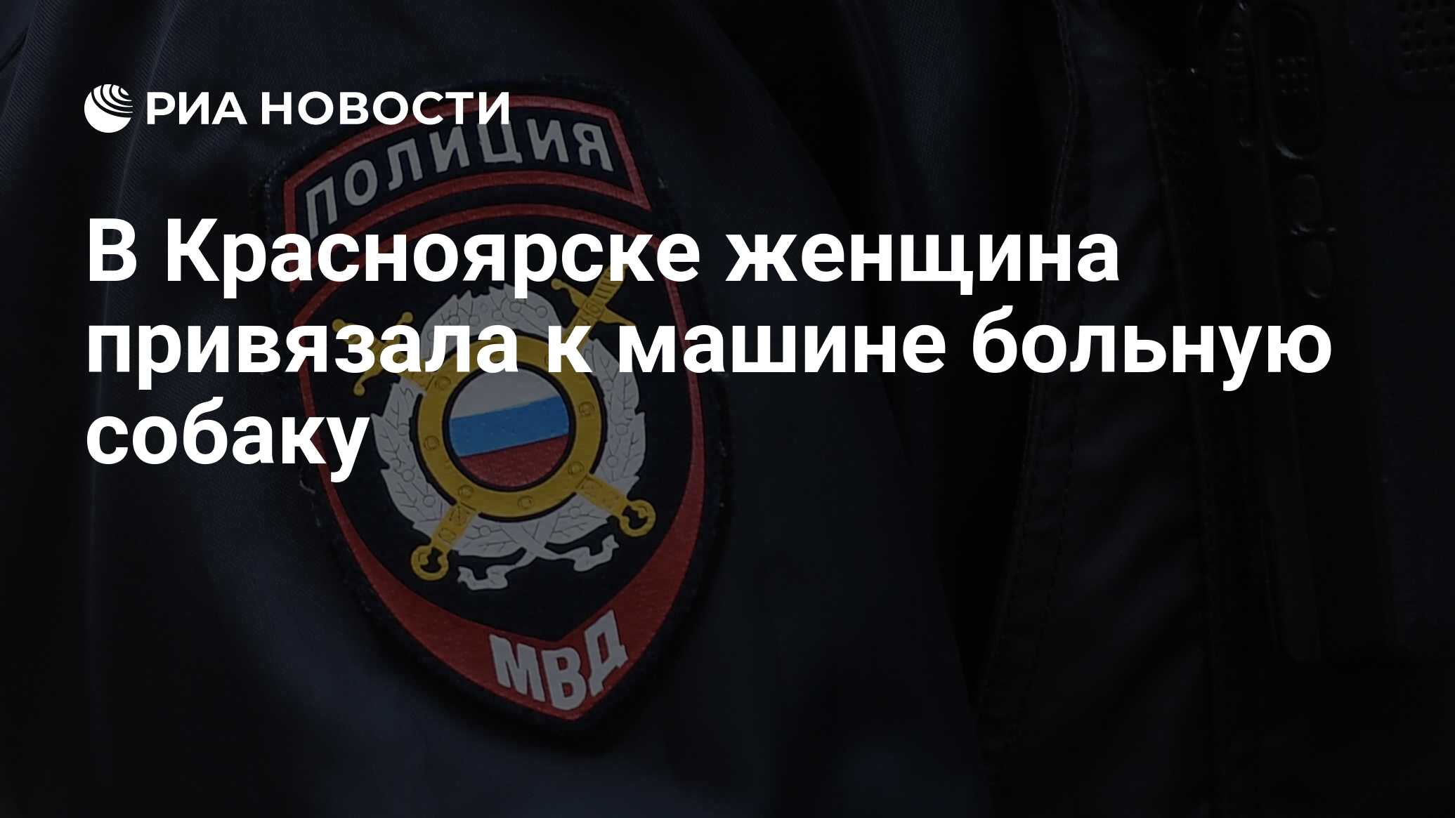 В Красноярске женщина привязала к машине больную собаку - РИА Новости,  24.04.2024