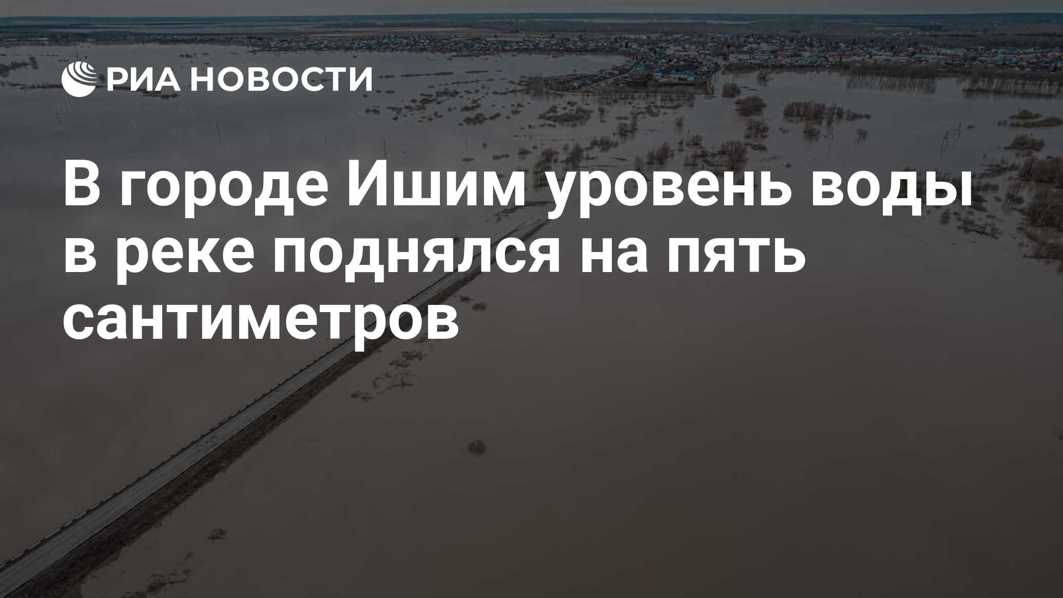 В городе Ишим уровень воды в реке поднялся на пять сантиметров - РИА  Новости, 01.05.2024