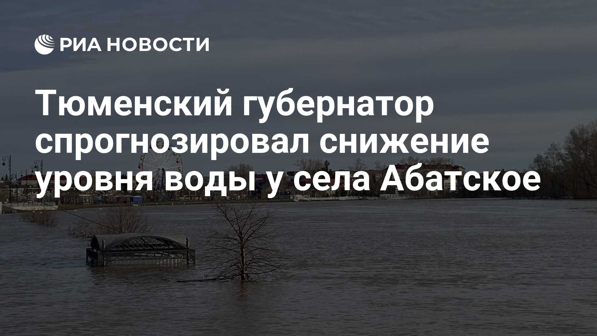 Тюменский губернатор спрогнозировал снижение уровня воды у села Абатское -  РИА Новости, 02.05.2024