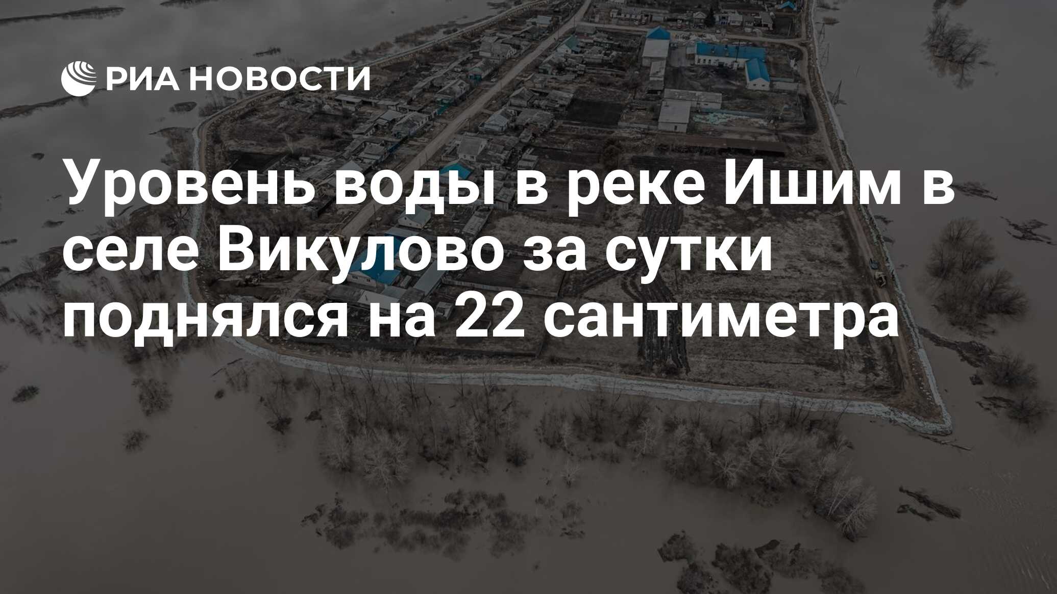 Уровень воды в реке Ишим в селе Викулово за сутки поднялся на 22 сантиметра  - РИА Новости, 03.05.2024