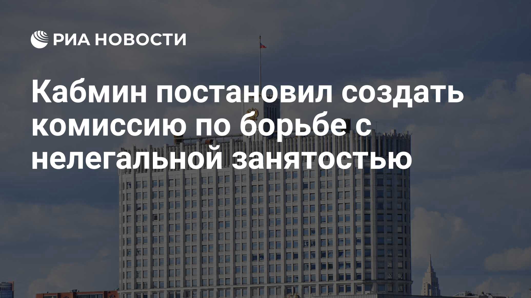Создание рабочей группы по противодействию нелегальной занятости. Создание рабочей группы по противодействию нелегальной занятости