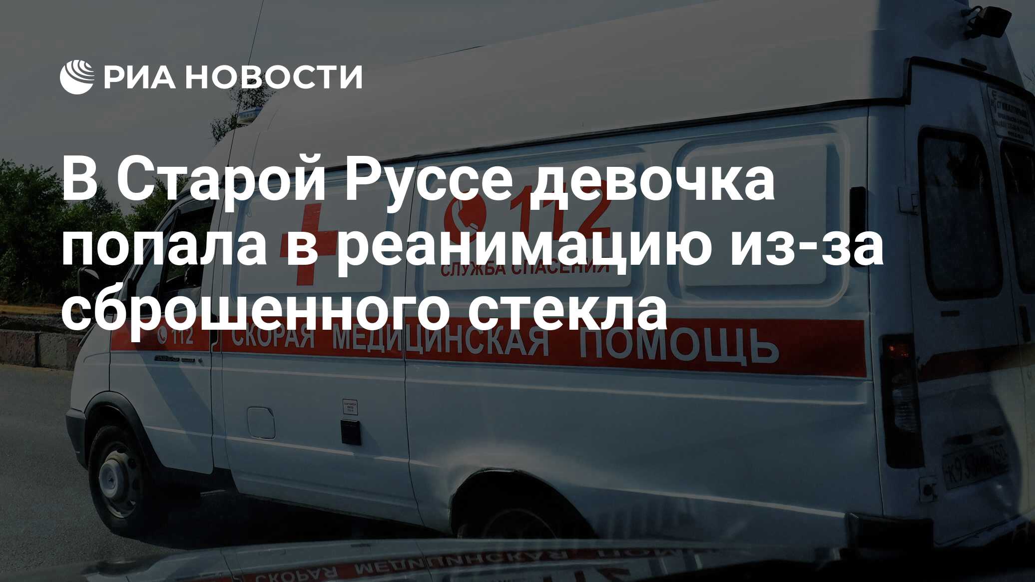 В Старой Руссе девочка попала в реанимацию из-за сброшенного стекла - РИА  Новости, 05.05.2024