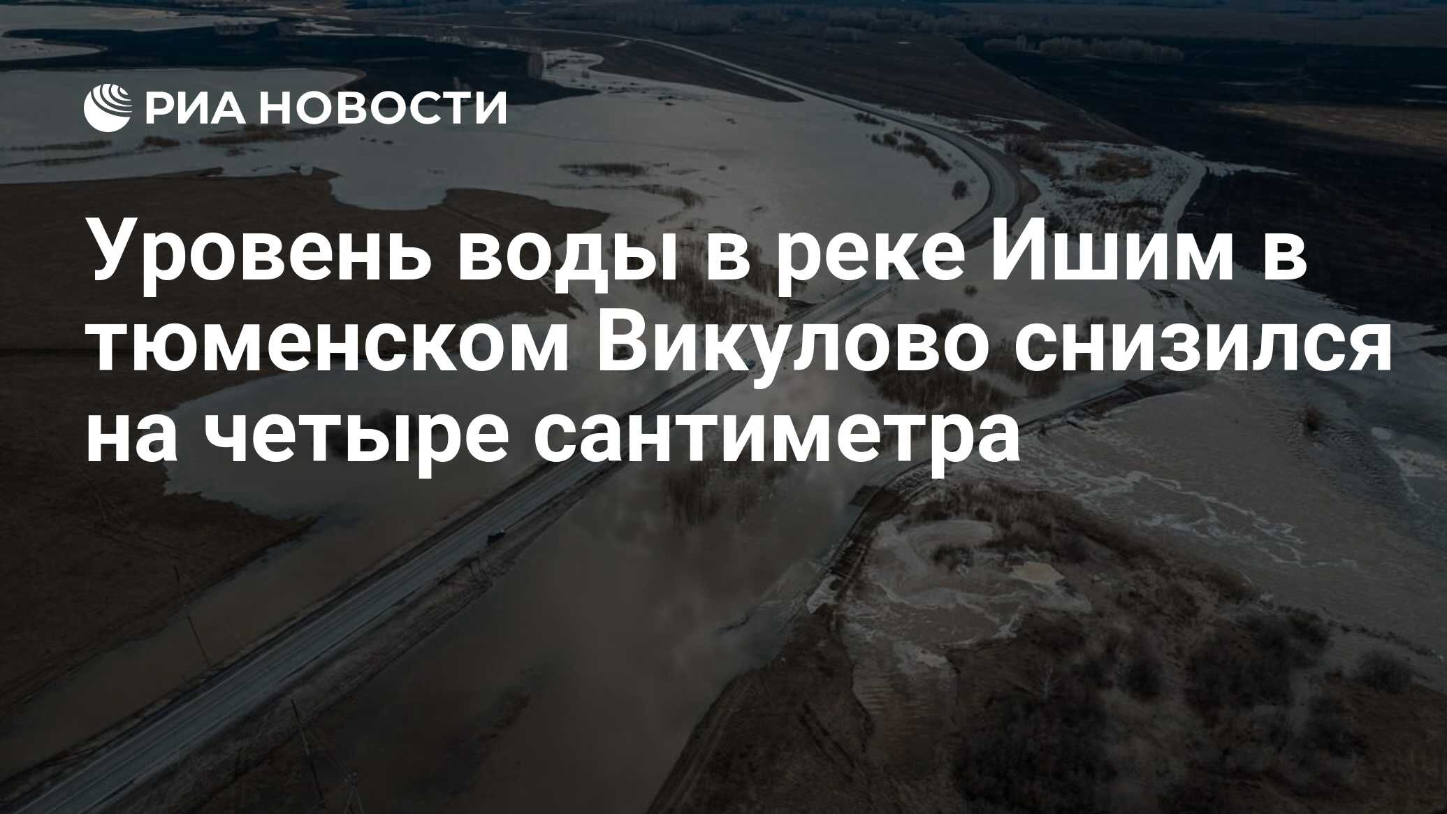 Уровень воды в реке Ишим в тюменском Викулово снизился на четыре сантиметра  - РИА Новости, 08.05.2024