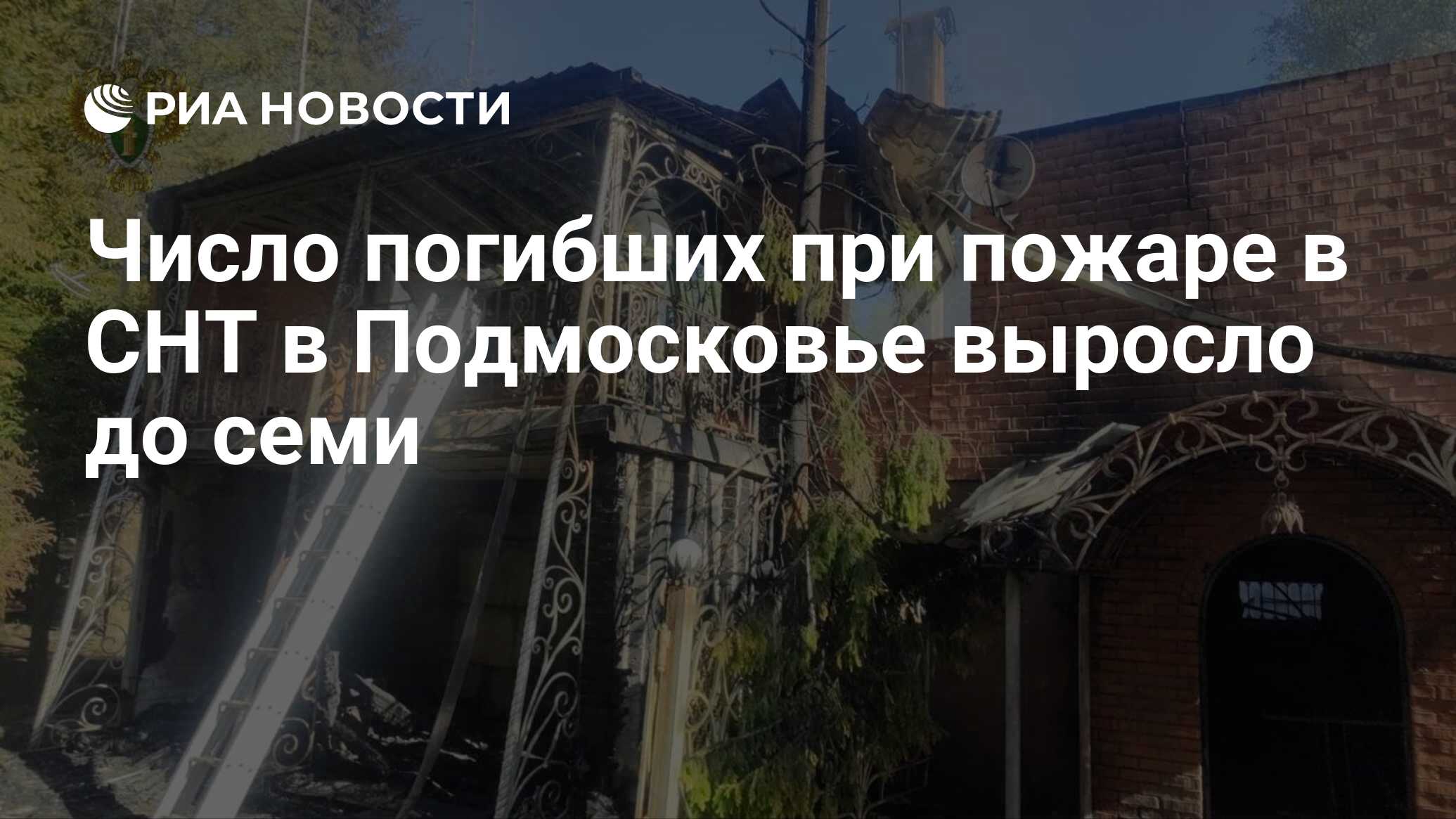 Число погибших при пожаре в СНТ в Подмосковье выросло до семи - РИА  Новости, 23.05.2024