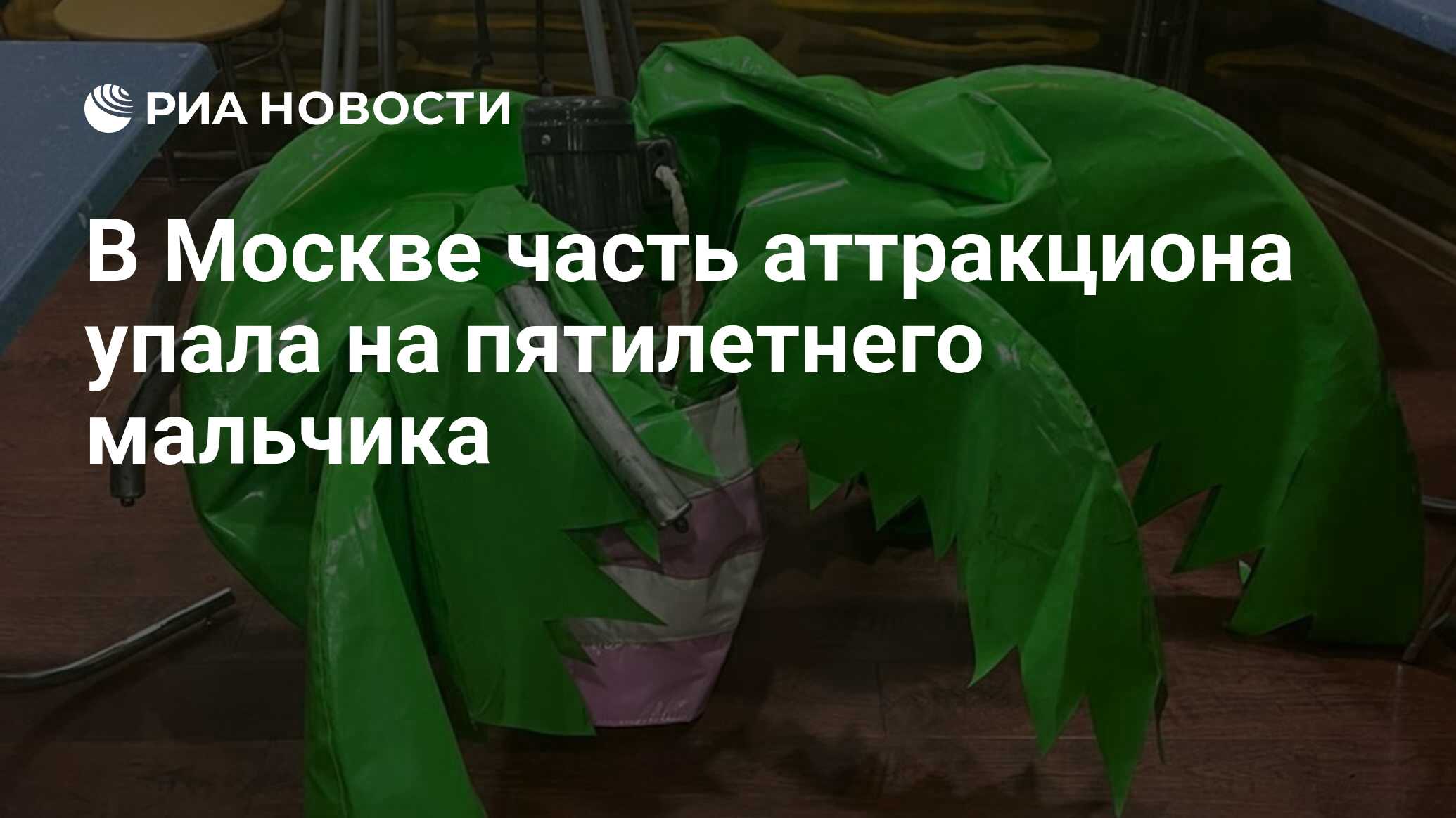 В Москве часть аттракциона упала на пятилетнего мальчика - РИА Новости,  26.05.2024