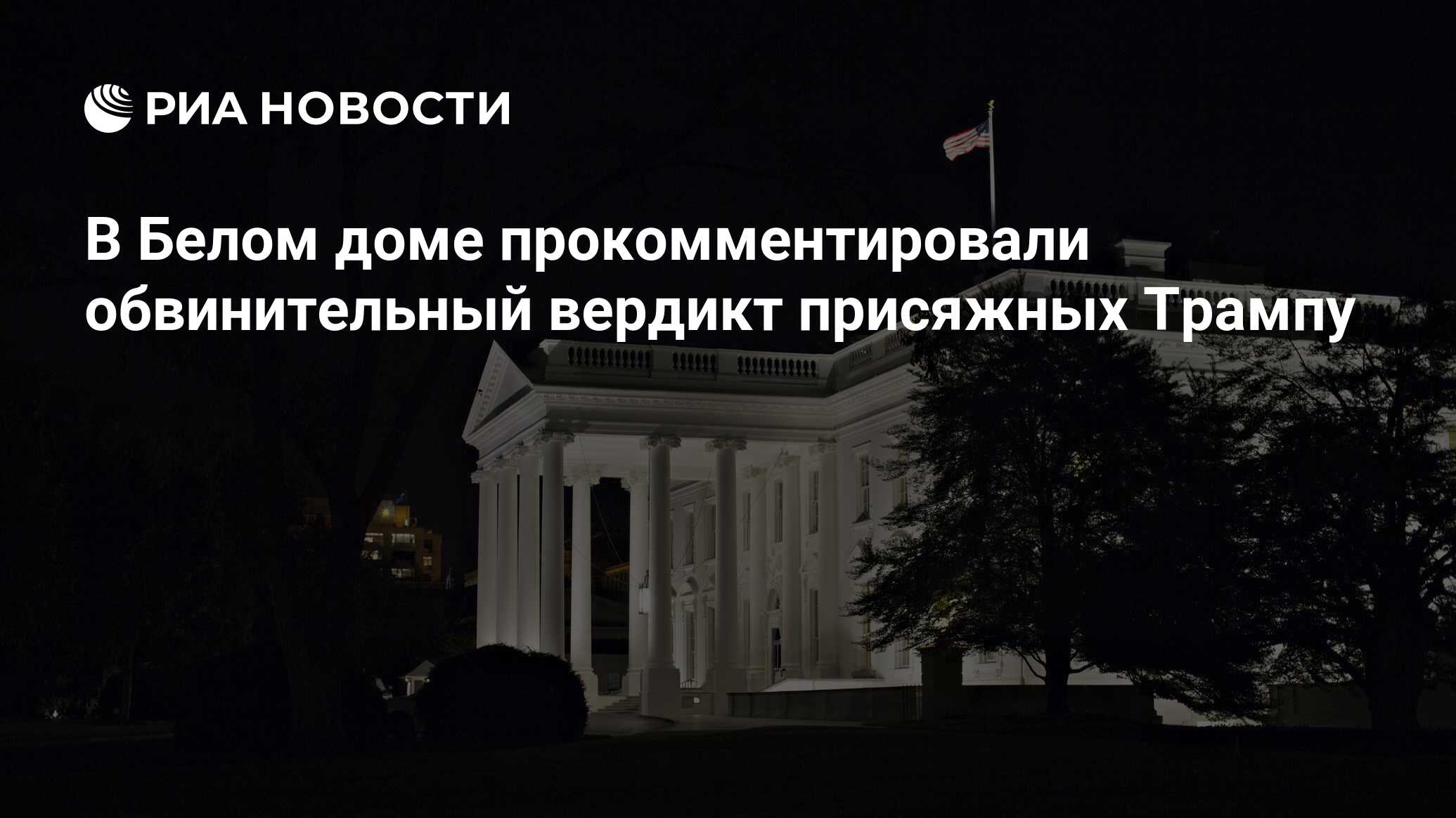 В Белом доме прокомментировали обвинительный вердикт присяжных Трампу - РИА  Новости, 31.05.2024