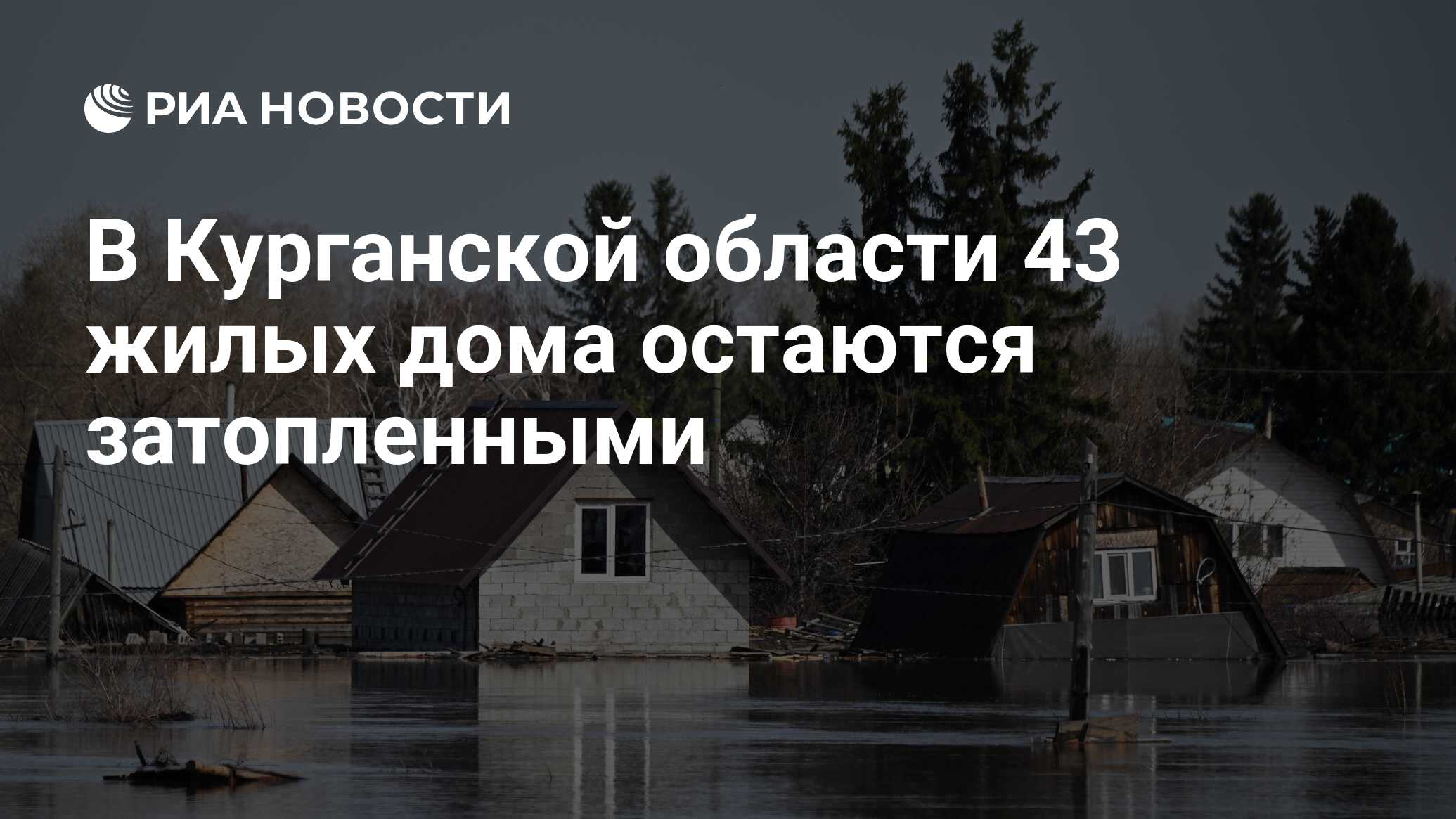 В Курганской области 43 жилых дома остаются затопленными - РИА Новости,  01.06.2024