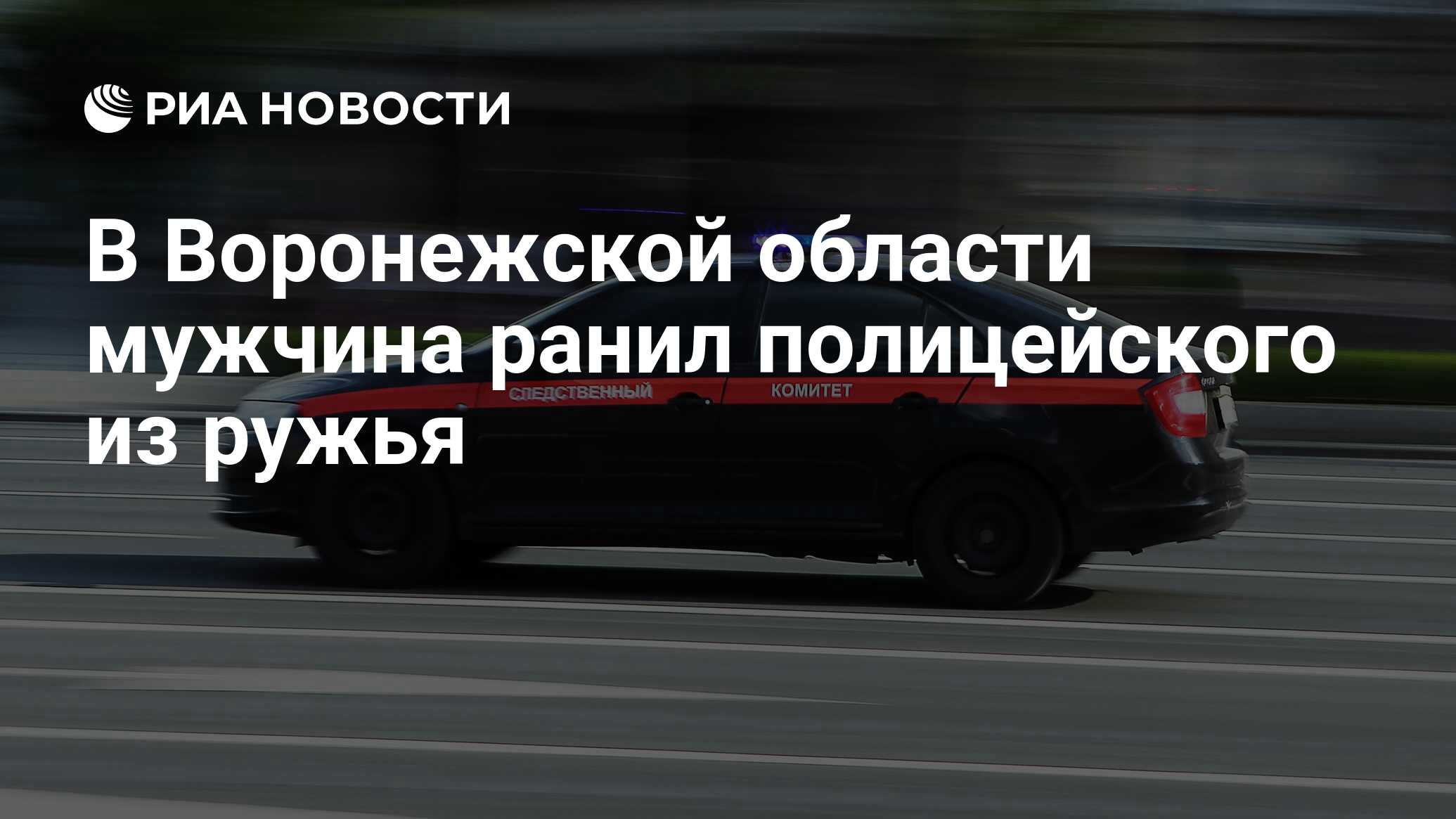 В Воронежской области мужчина ранил полицейского из ружья - РИА Новости,  05.06.2024