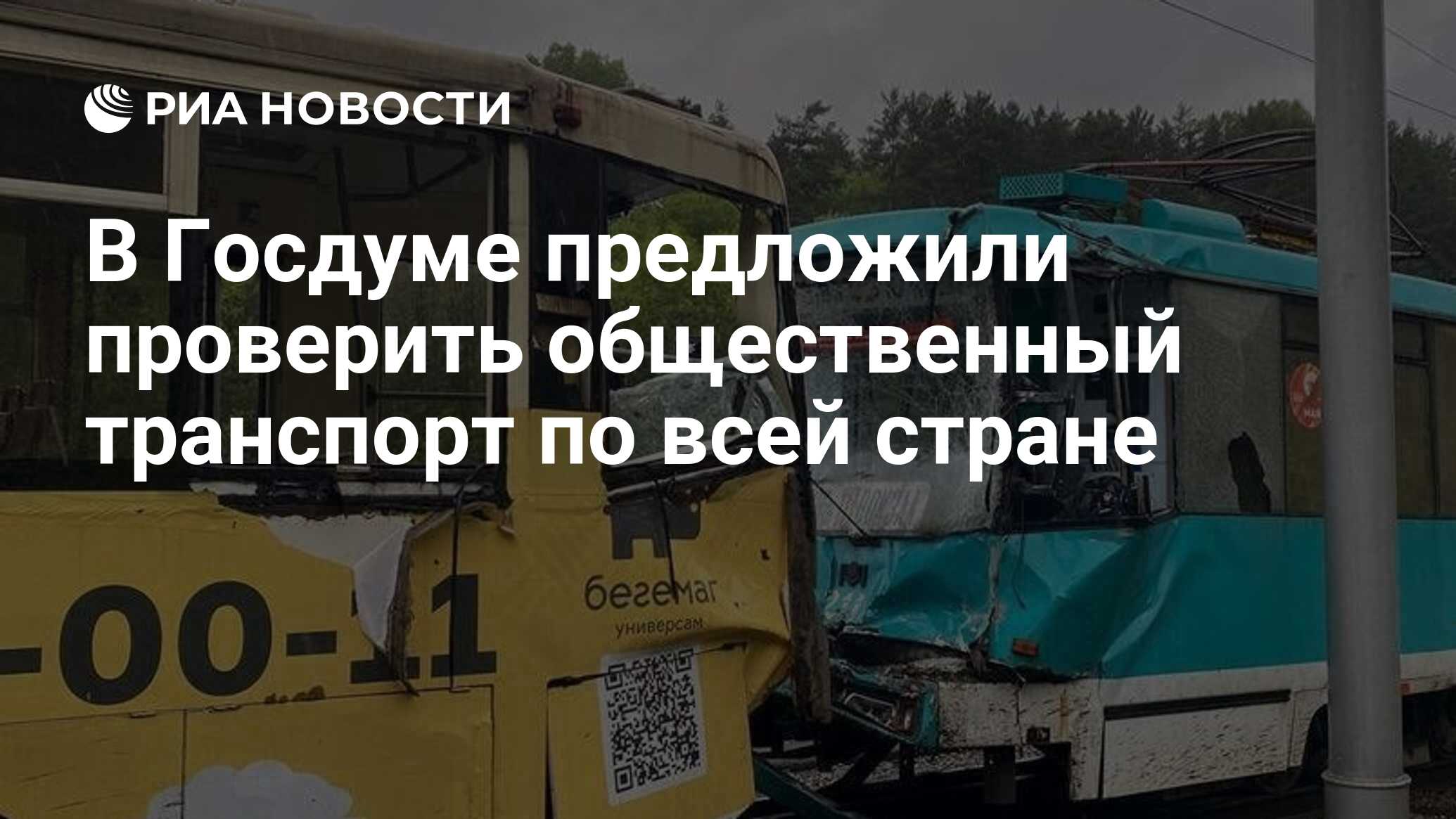 В Госдуме предложили проверить общественный транспорт по всей стране - РИА  Новости, 06.06.2024