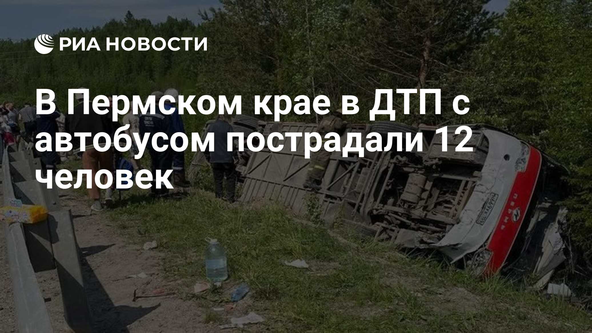 В Пермском крае в ДТП с автобусом пострадали 12 человек - РИА Новости,  12.06.2024