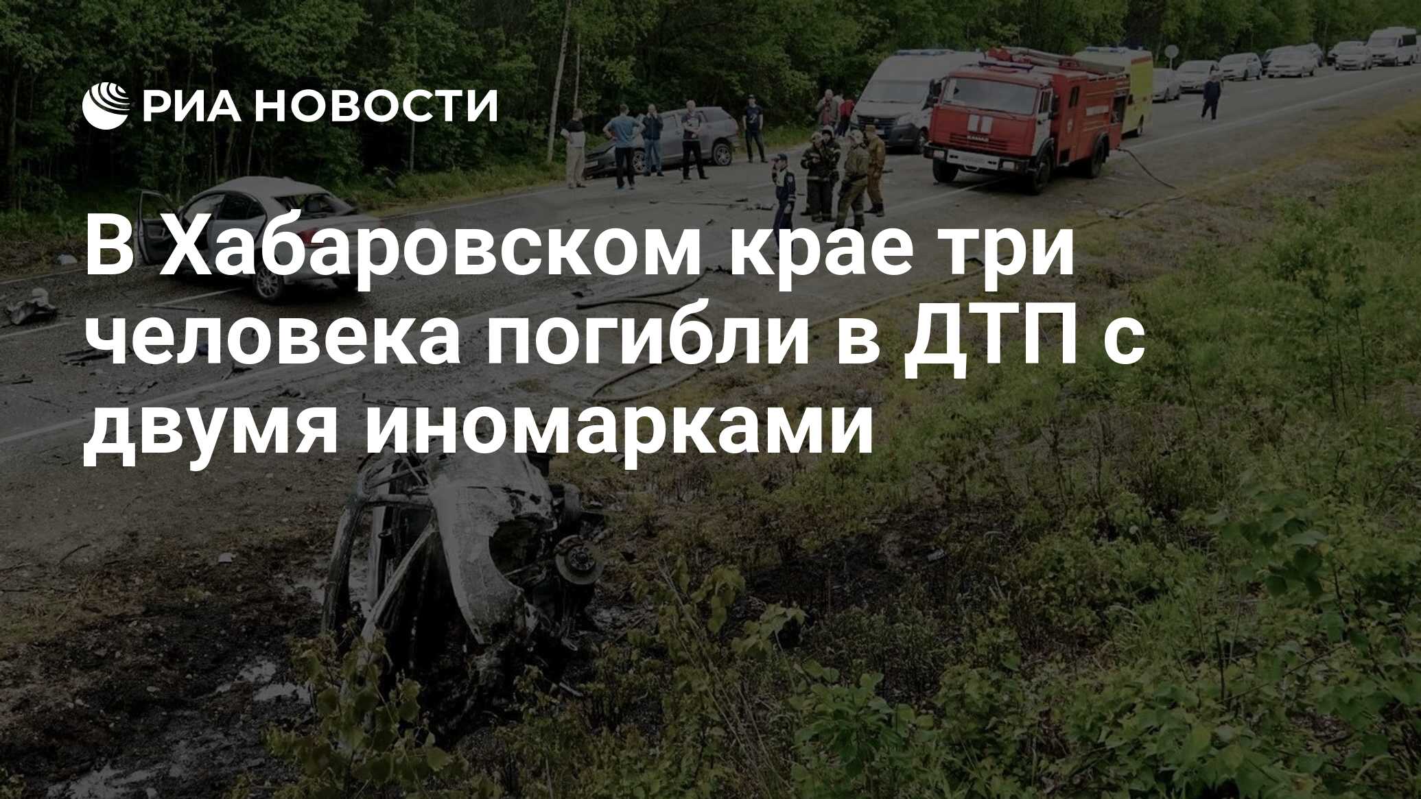 В Хабаровском крае три человека погибли в ДТП с двумя иномарками - РИА  Новости, 16.06.2024