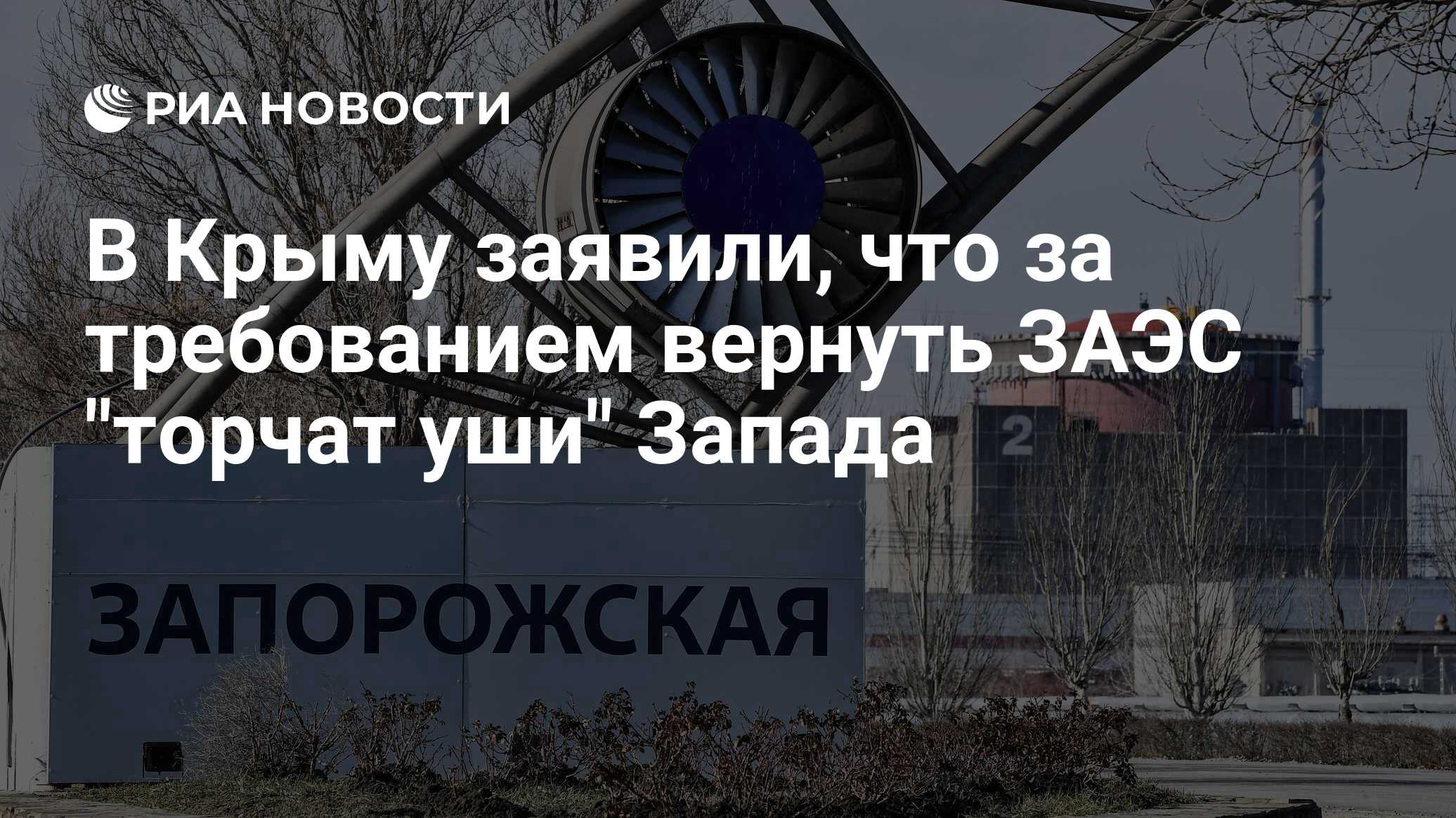 В Крыму заявили, что за требованием вернуть ЗАЭС 