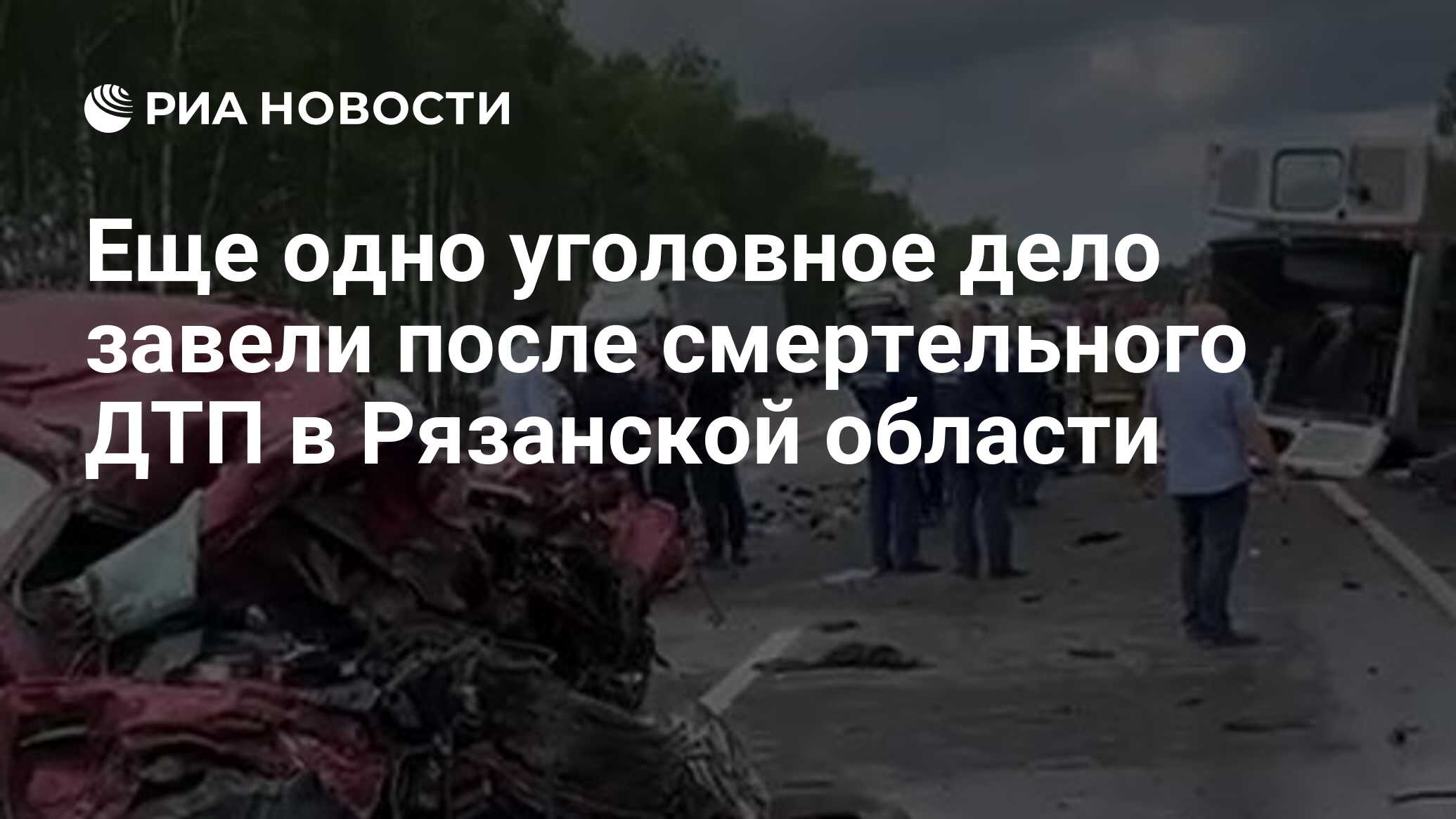 Еще одно уголовное дело завели после смертельного ДТП в Рязанской области -  РИА Новости, 18.06.2024