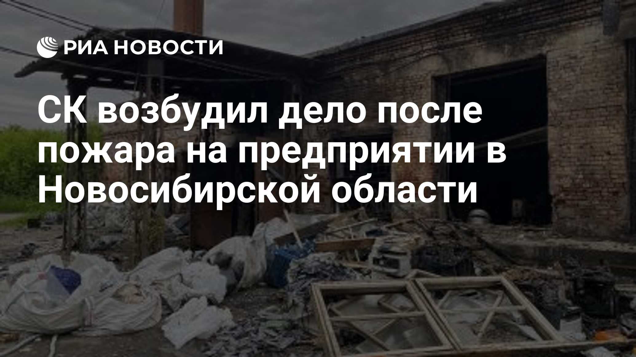 СК возбудил дело после пожара на предприятии в Новосибирской области - РИА  Новости, 21.06.2024