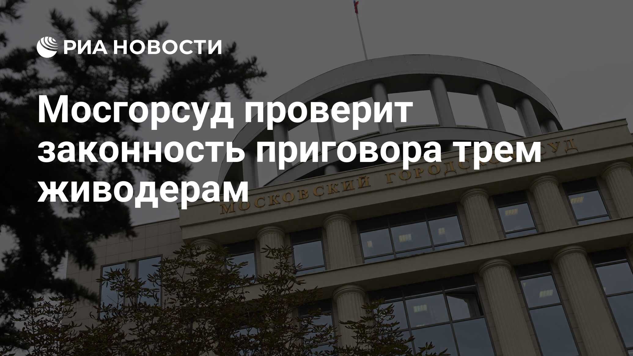 Мосгорсуд проверит законность приговора трем живодерам - РИА Новости,  21.06.2024