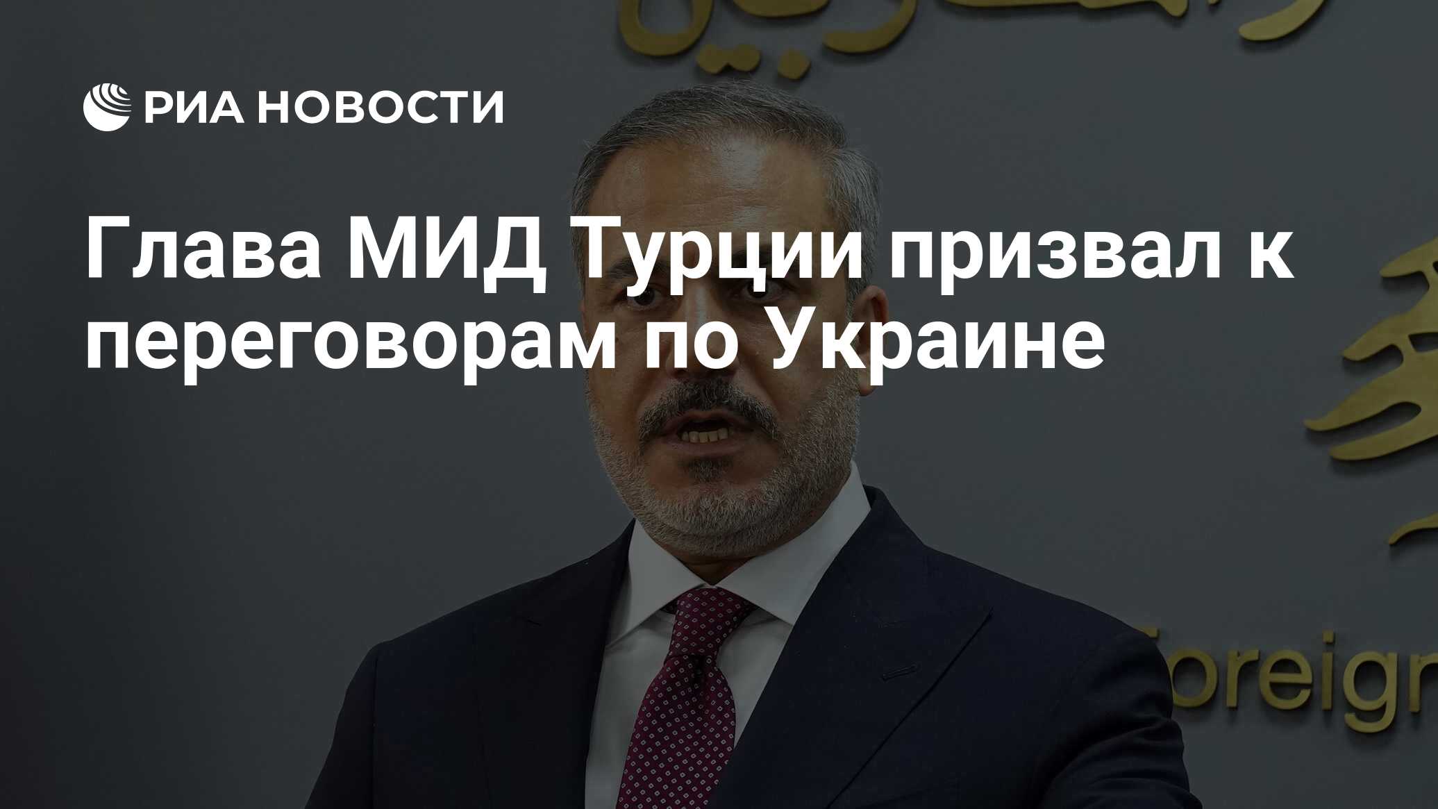 Глава МИД Турции призвал к переговорам по Украине - РИА Новости, 25.06.2024