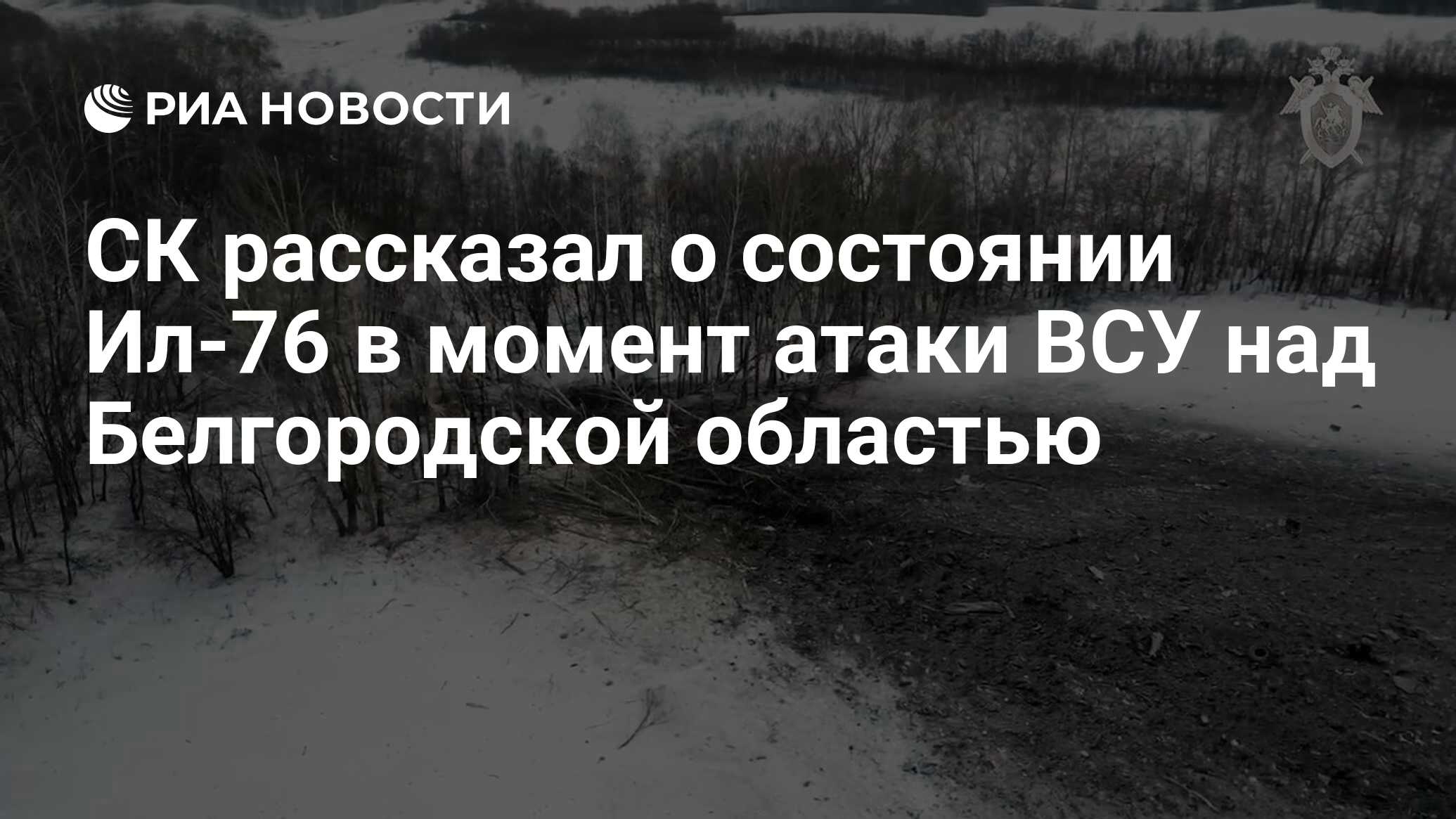 СК рассказал о состоянии Ил-76 в момент атаки ВСУ над Белгородской областью  - РИА Новости, 25.06.2024