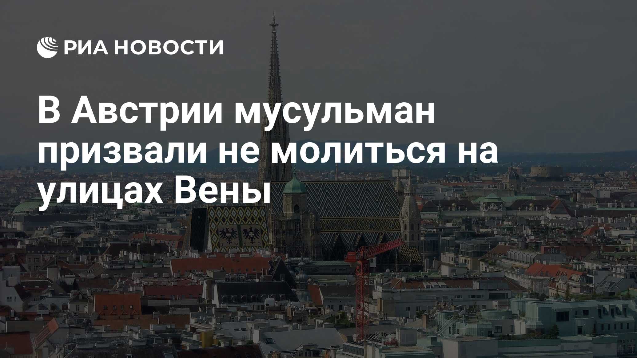 В Австрии мусульман призвали не молиться на улицах Вены - РИА Новости,  25.06.2024