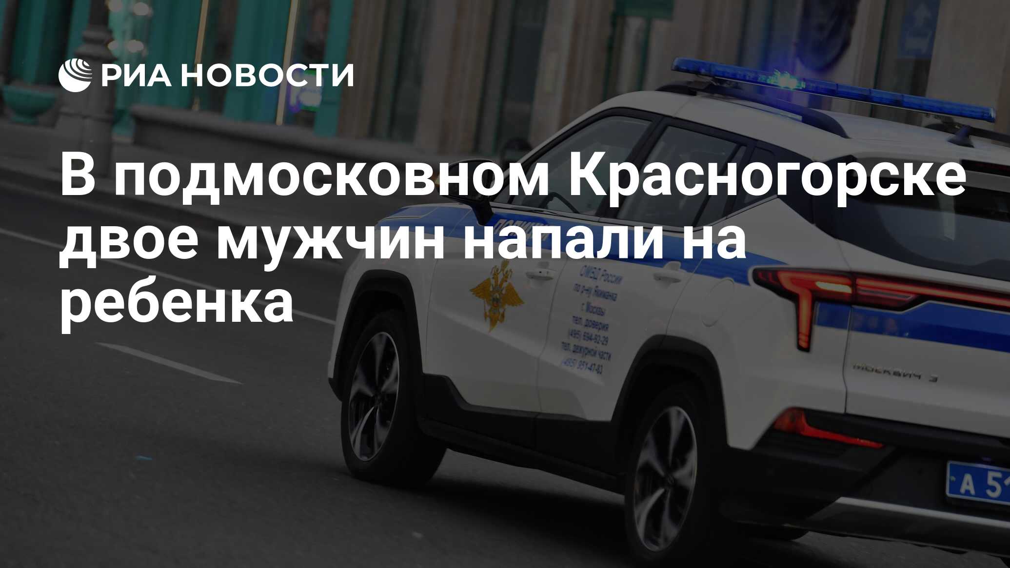 В подмосковном Красногорске двое мужчин напали на ребенка - РИА Новости,  27.06.2024