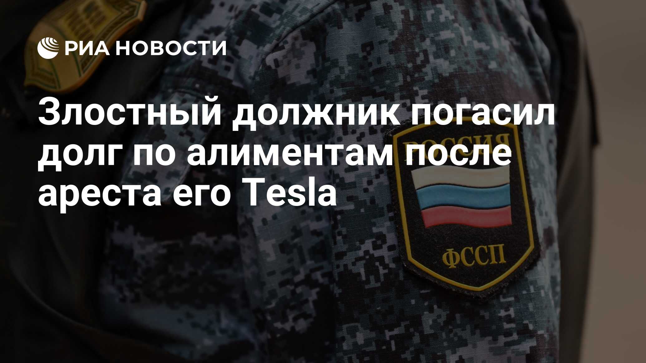 Злостный должник погасил долг по алиментам после ареста его Tesla - РИА  Новости, 28.06.2024