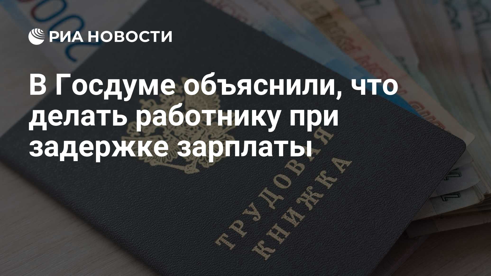 В Госдуме объяснили, что делать работнику при задержке зарплаты - РИА  Новости, 08.07.2024