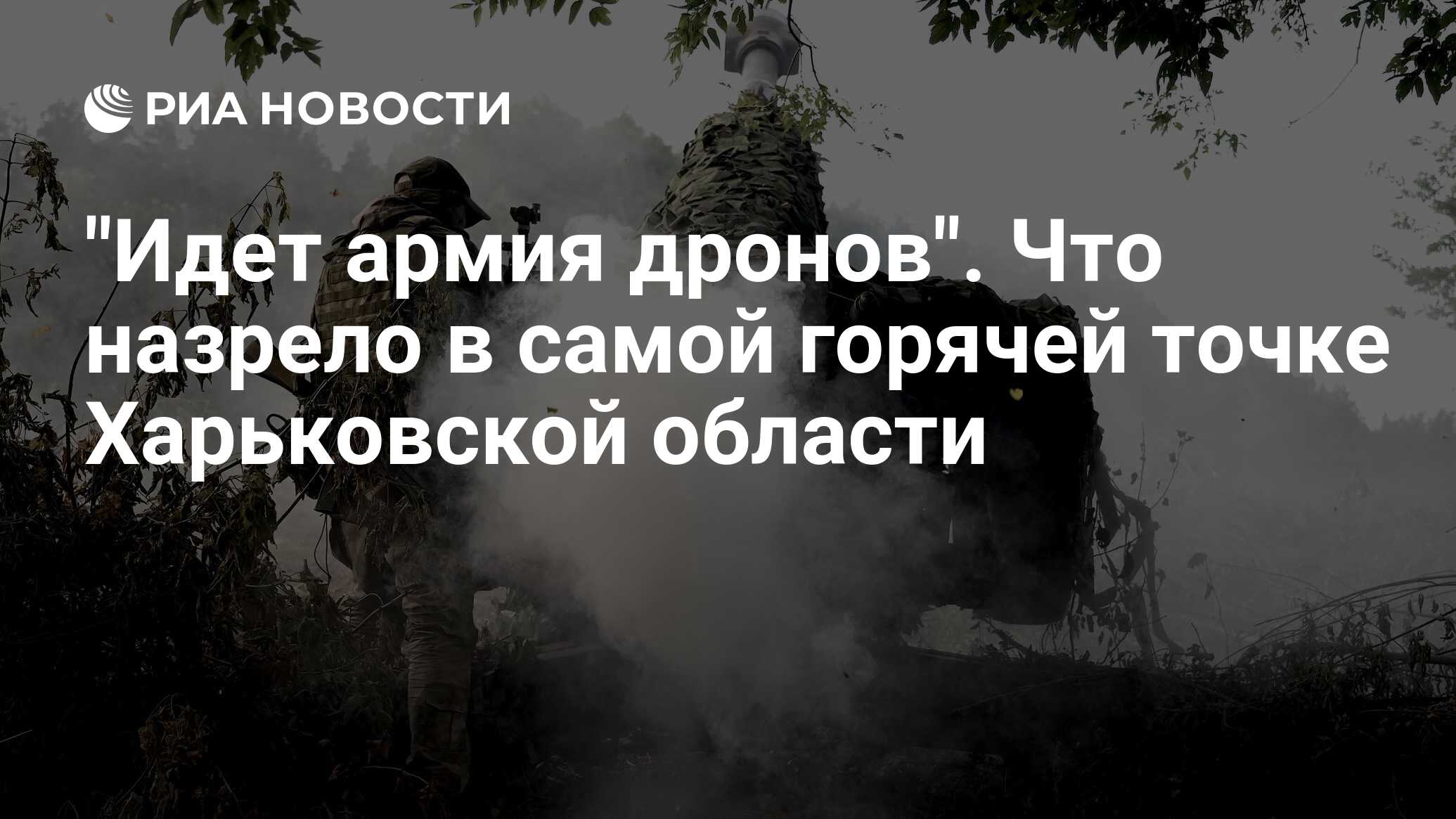 "Идет армия дронов". Что назрело в самой горячей точке Харьковской области - РИА Новости, 21.08.2024