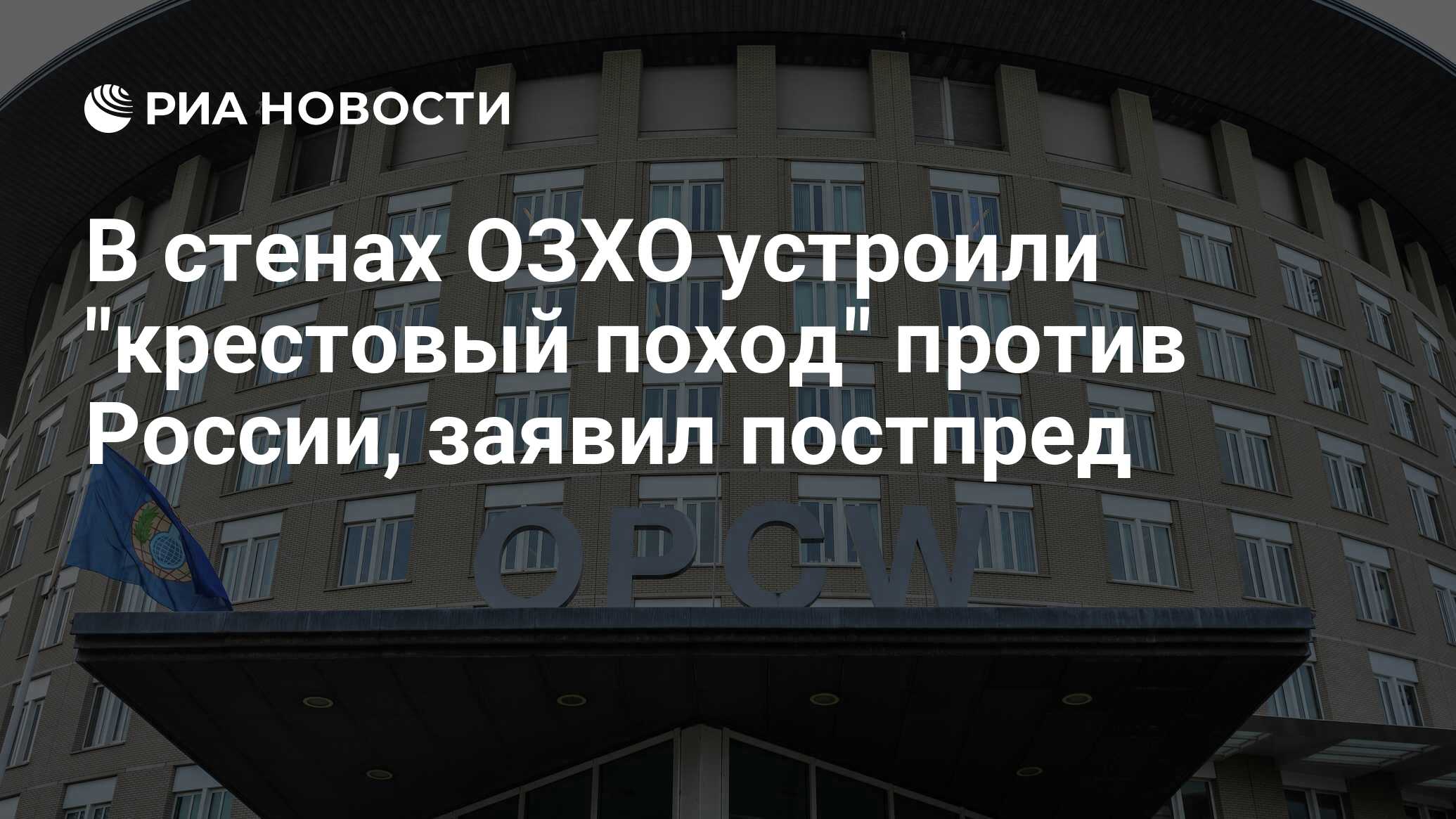 В стенах ОЗХО устроили "крестовый поход" против России, заявил постпред - РИА Новости, 10.10.2024