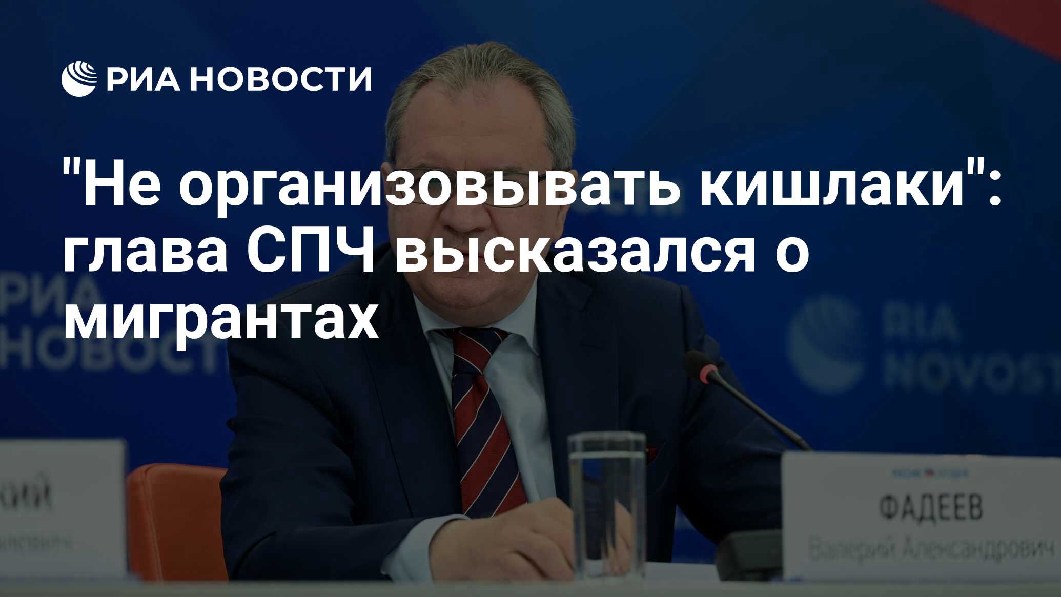 "Не организовывать кишлаки": глава СПЧ высказался о мигрантах - РИА Новости, 03.12.2024