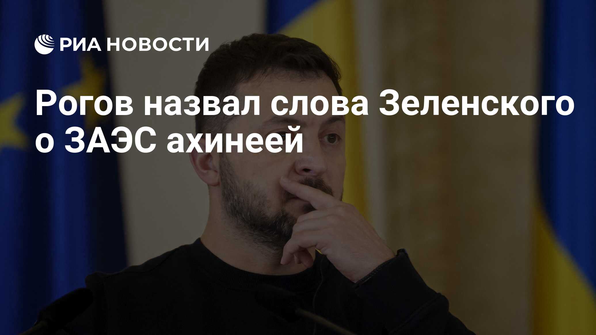 Рогов назвал слова Зеленского о ЗАЭС ахинеей