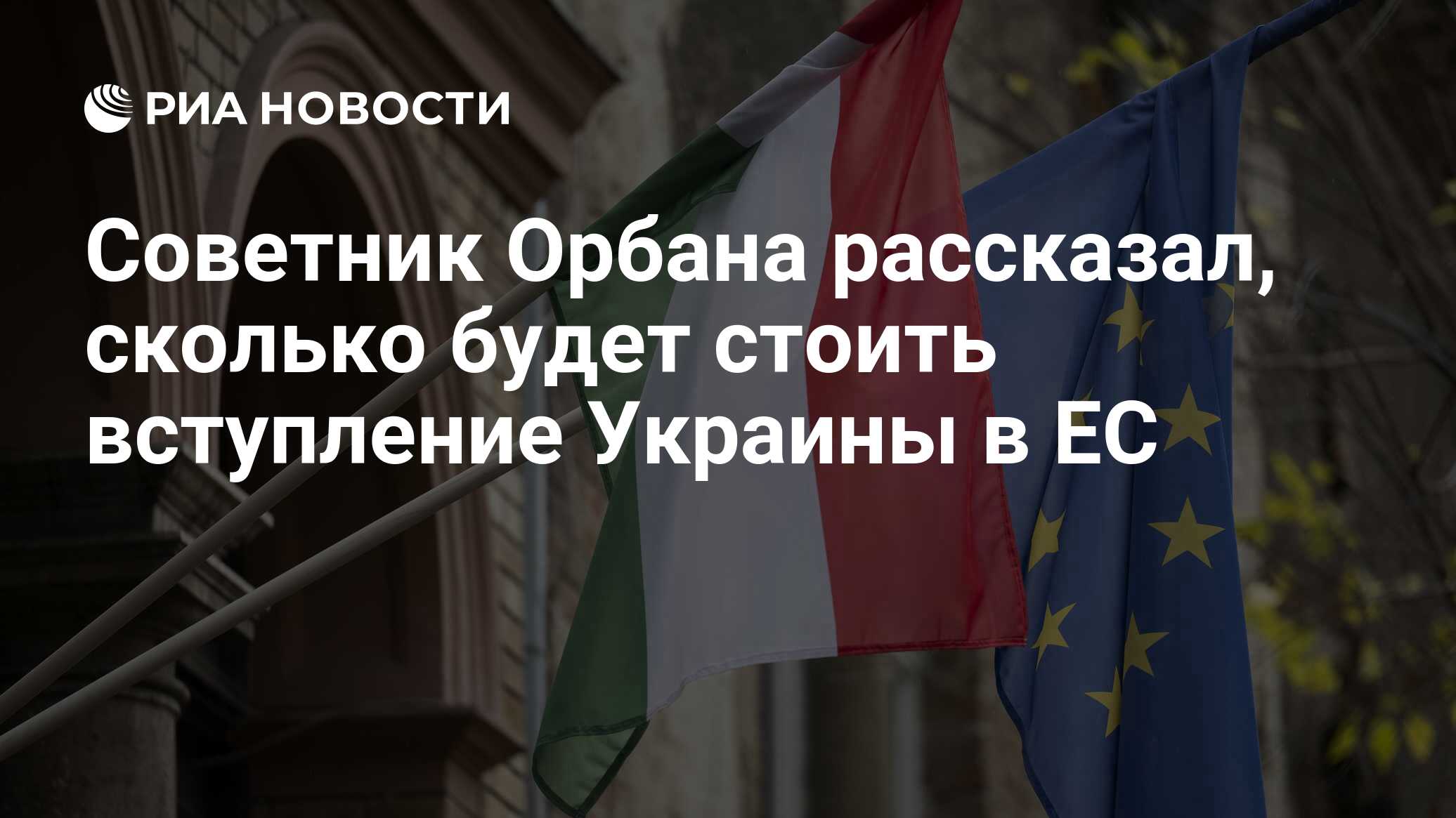 Советник Орбана рассказал, сколько будет стоить вступление Украины в ЕС