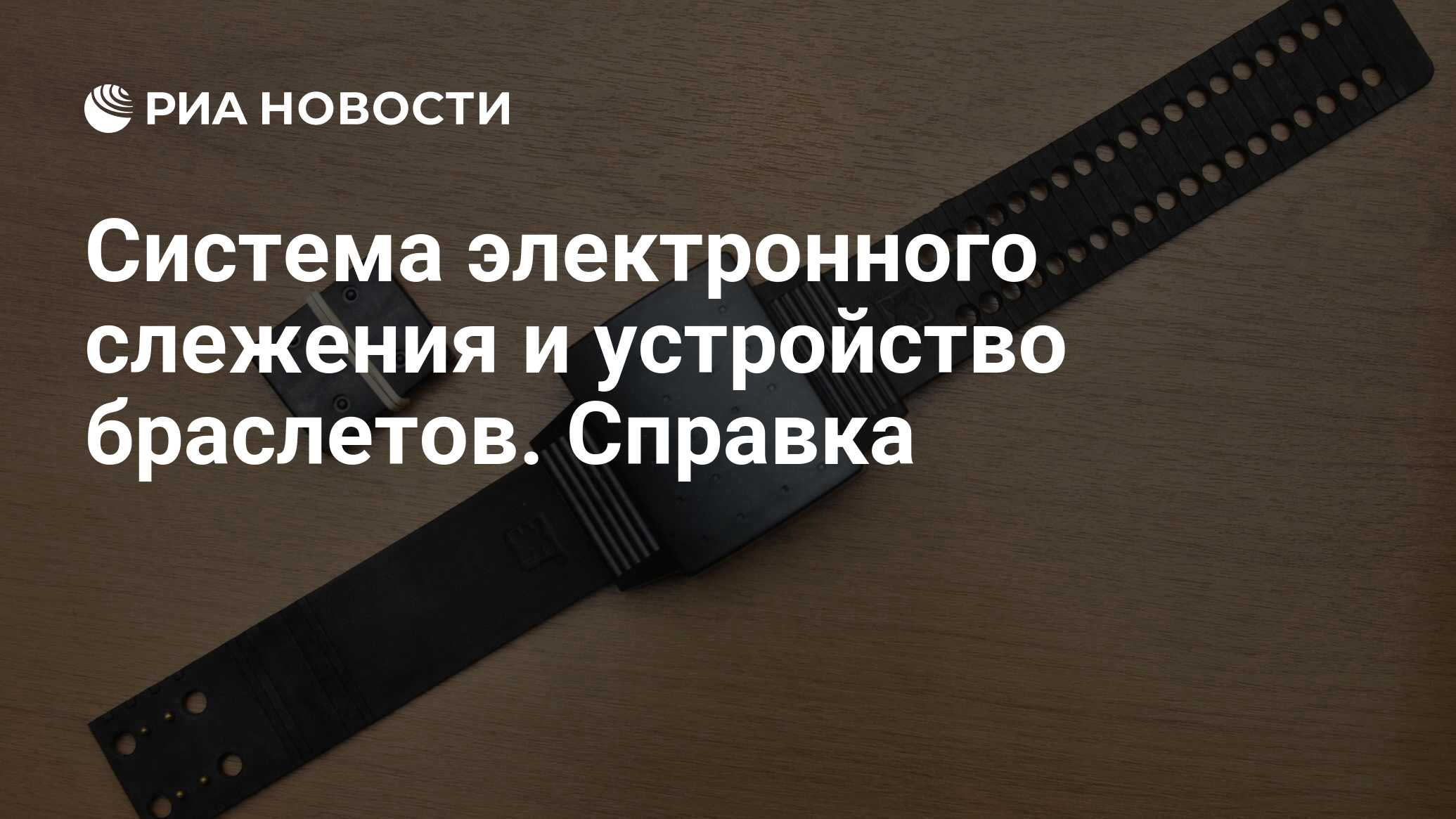 Система электронного слежения и устройство браслетов. Справка - РИА  Новости, 14.01.2010