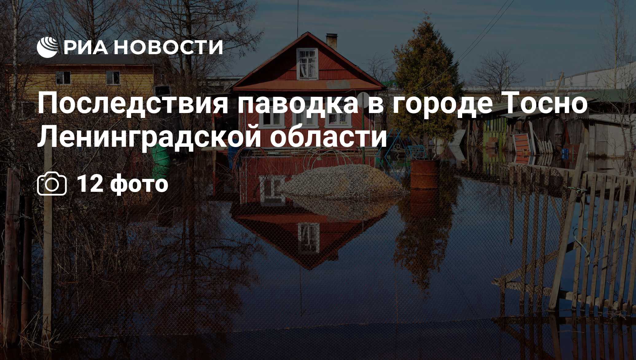 Последствия паводка в городе Тосно Ленинградской области - РИА Новости,  14.04.2010