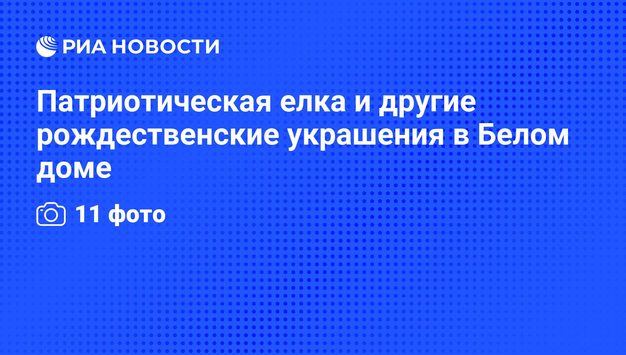 Патриотическая елка и другие рождественские украшения в Белом доме - РИА  Новости, 01.12.2011