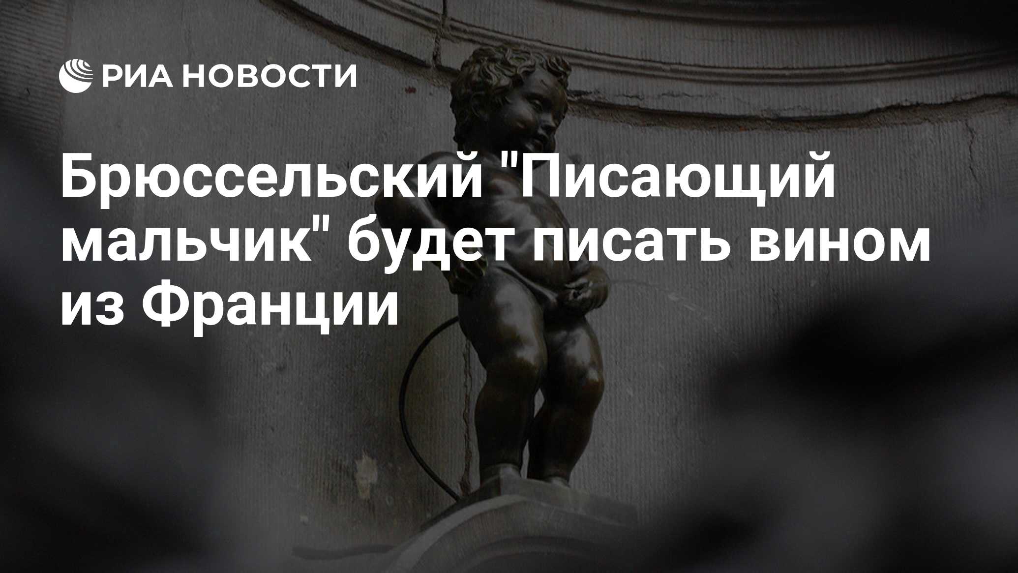 мальчик поссать  будет писать вином из Франции - РИА  Новости, 15.11.2013