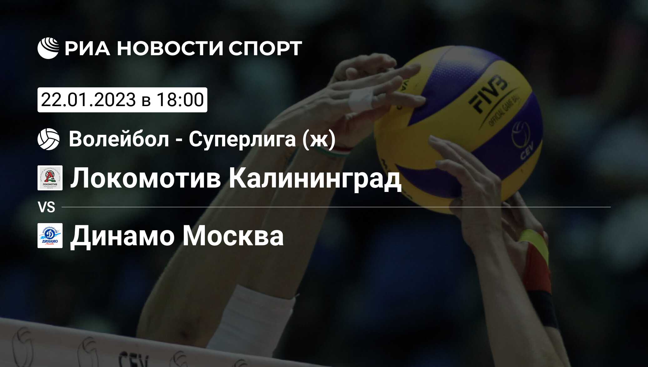 Локомотив Калининград - Динамо Москва, счет матча, результаты и статистика  встречи 22 января 2023, Superleague, Волейбол - РИА Новости Спорт