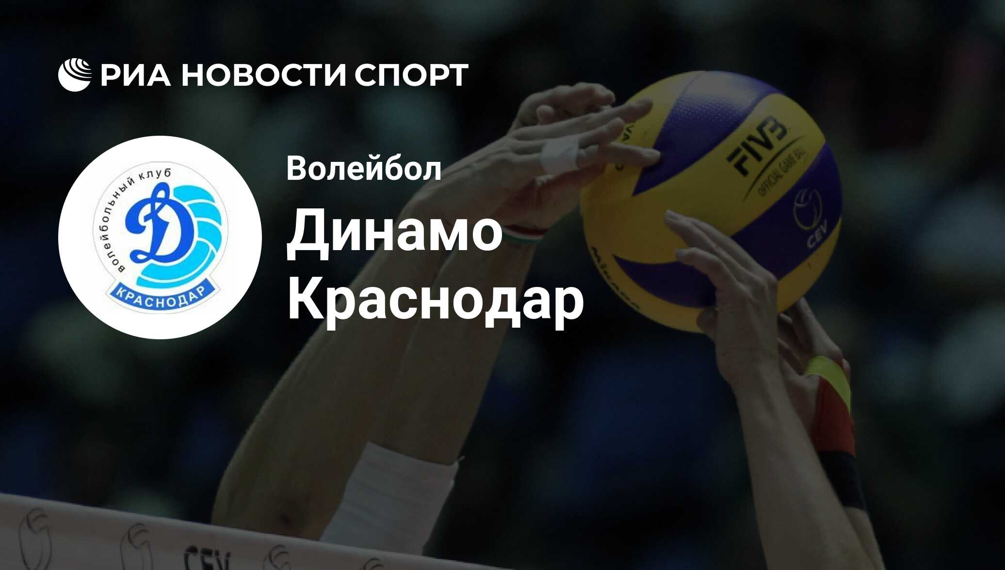 Динамо (Краснодар, ж), Волейбол - все о команде: статистика, результаты,  новости - РИА Новости Спорт